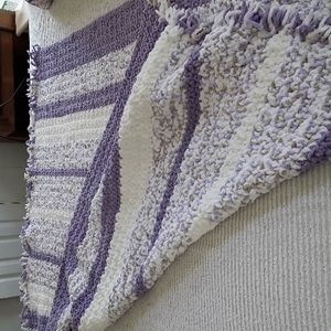 Handmade chenille throw